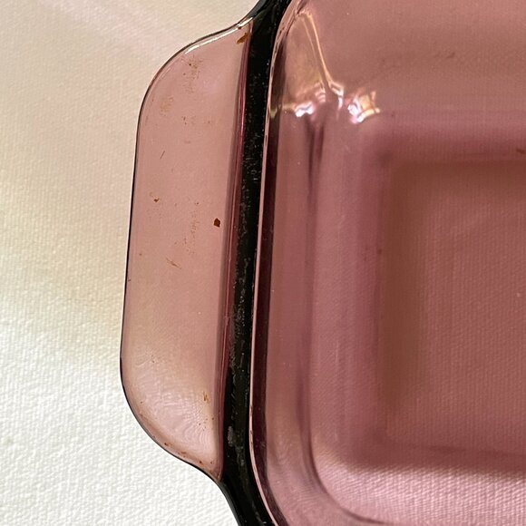 Vintage Pyrex Loaf Pan USA VisionWare 1.5QT #213-R Cranberry Glass Baking Bread - Picture 6 of 8